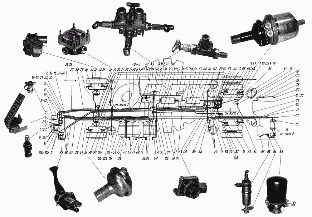 Установка пневмосистемы (I)